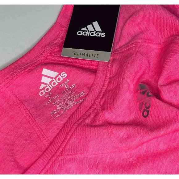 NWT Adidas Girls Shirt in Pink - Large (12/14) - Picture 4 of 4